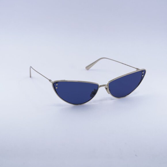 Dior MISSDIOR B1U B0B0 Sunglasses Gold Cat Eye Frame, Blue Lenses - Picture 4 of 11